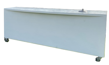 99.White with Stainless Steel Top 8′